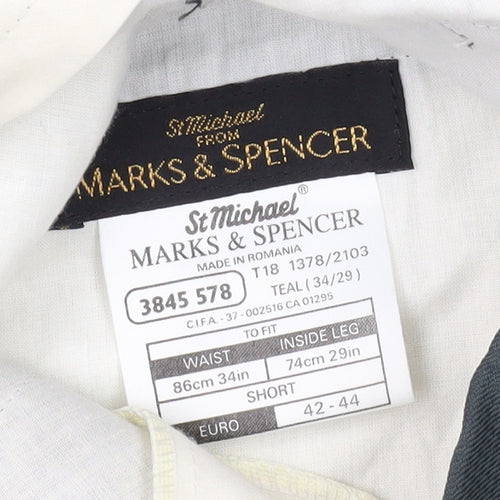 Marks and Spencer Blue Trousers, Size 34, Unisex, Formal