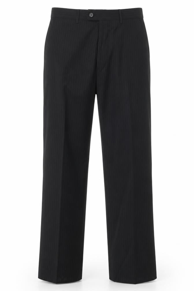 San Jura Men's Black Dress Pants 32R Flat Front