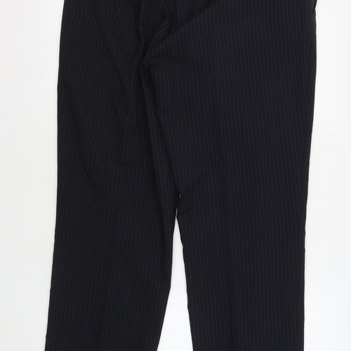 Daniel Hechter Men's Black Striped Dress Pants, Size 36
