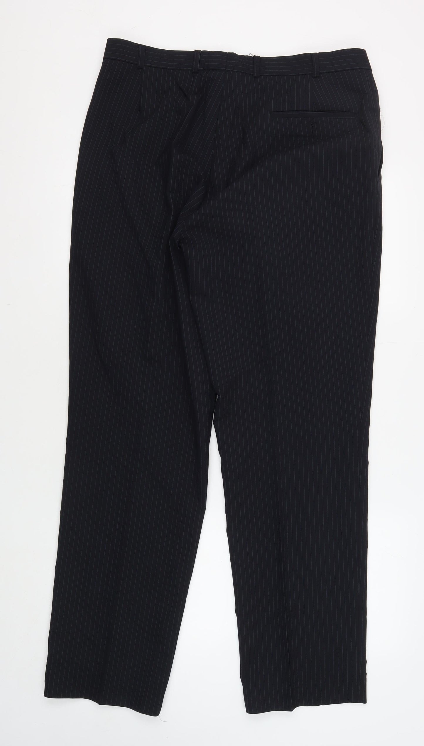 Daniel Hechter Men's Black Striped Dress Pants, Size 36