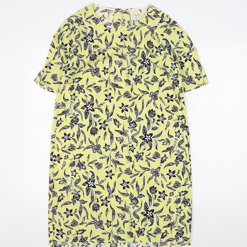 Hush Women's Yellow Floral Shift Dress Size 10