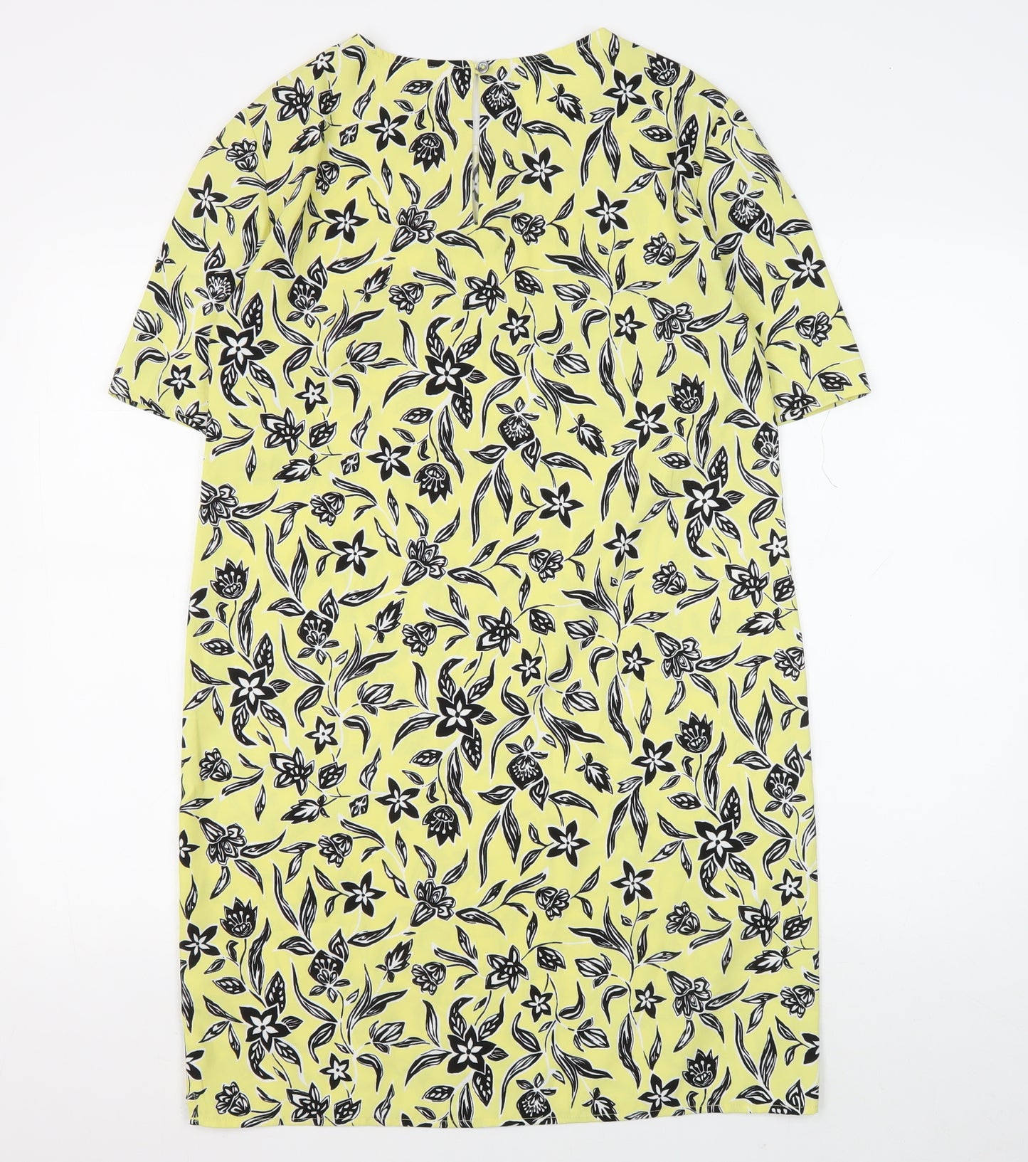 Hush Women's Yellow Floral Shift Dress Size 10