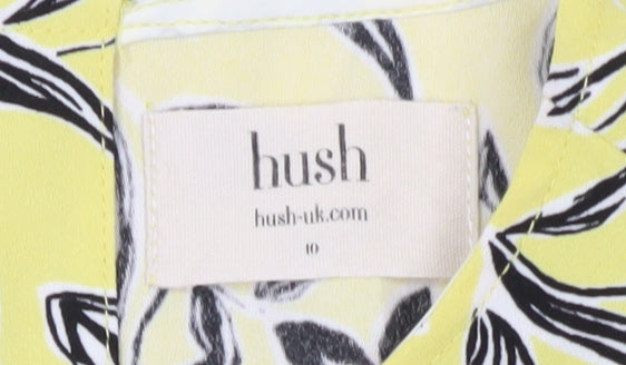 Hush Women's Yellow Floral Shift Dress Size 10