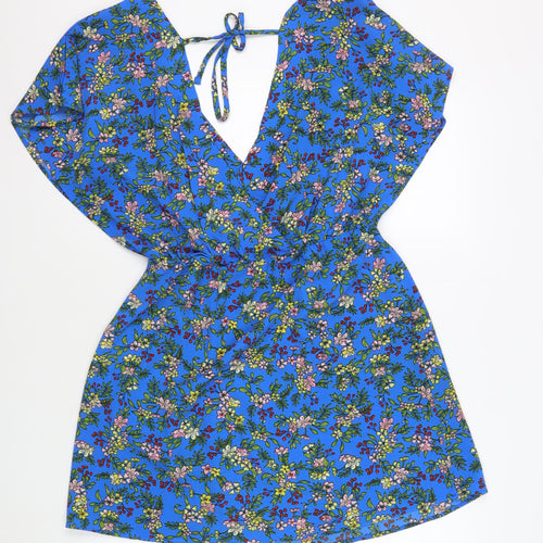 Jacqueline de Yong Women's Blue Floral Dress, Size 8