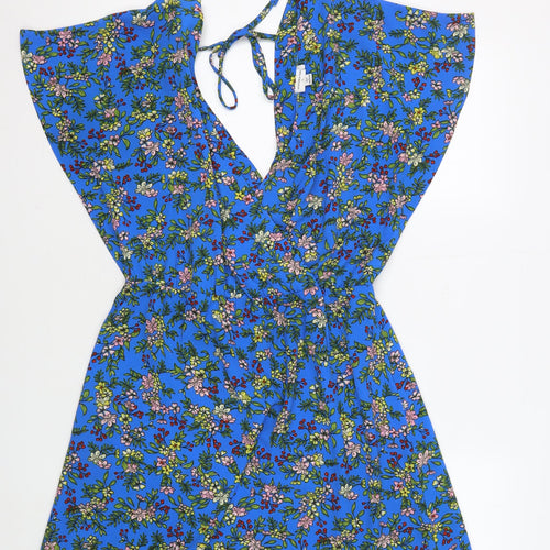 Jacqueline de Yong Women's Blue Floral Dress, Size 8