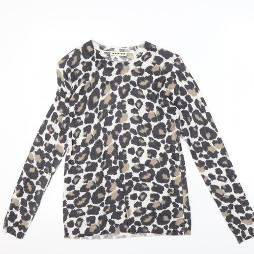 Whistles Women's Multicoloured Animal Jumper Size 8