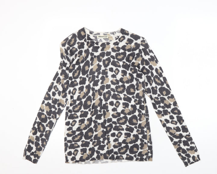Whistles Women's Multicoloured Animal Jumper Size 8
