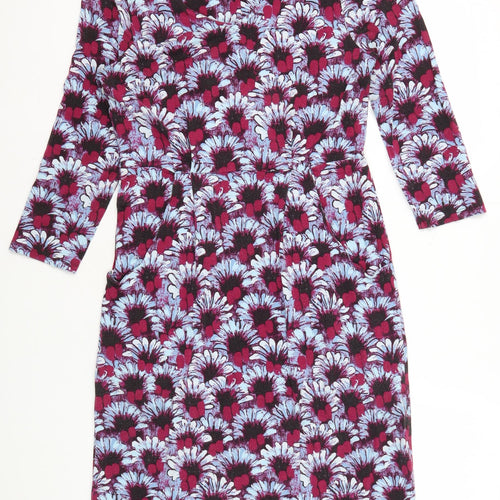 White Stuff Women's Multicoloured Floral Dress Size 10