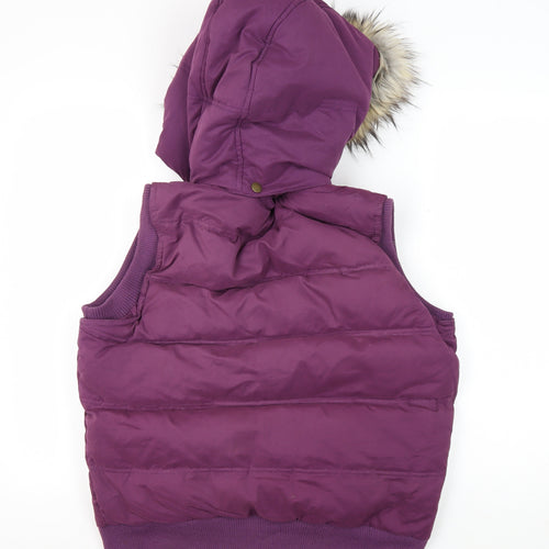 Fat Face Women's Purple Puffer Waistcoat Size 14