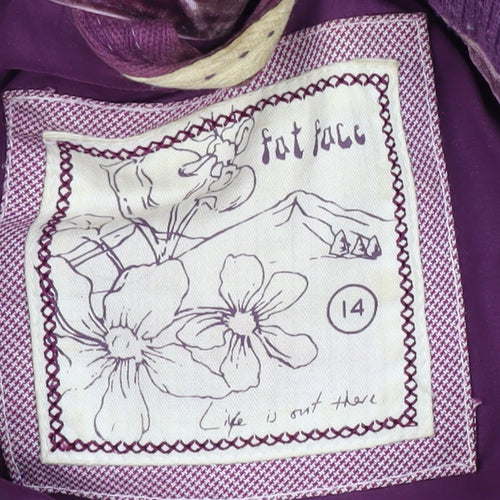 Fat Face Women's Purple Puffer Waistcoat Size 14