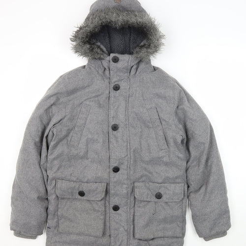 Next Boys Grey Parka Jacket 12 Years Winter