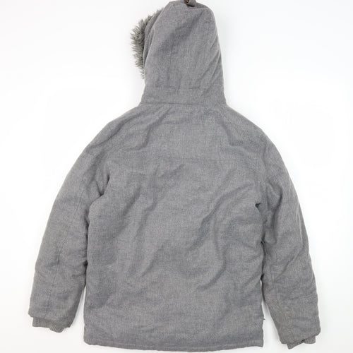 Next Boys Grey Parka Jacket 12 Years Winter