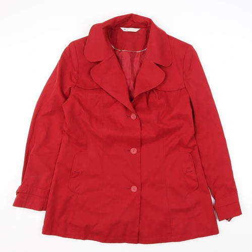 BHS Women's Red Mid-Length Coat Size 14