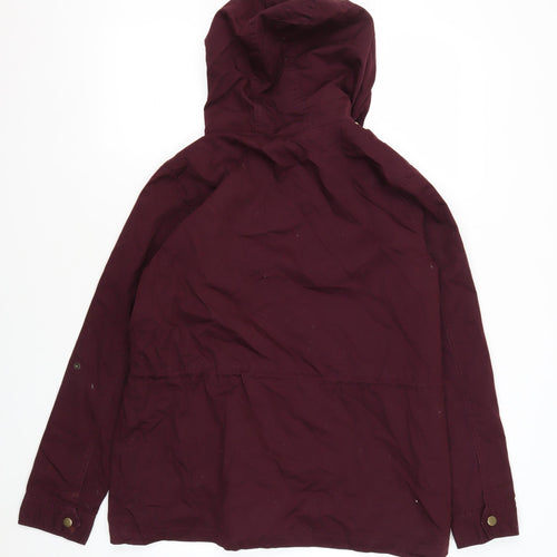 Bongo Women's Red Parka Jacket M Hooded Zipper