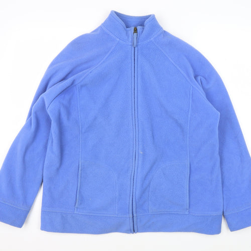 Marks and Spencer Women's Blue Fleece Zip Jacket Size 16