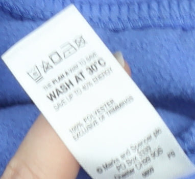 Marks and Spencer Women's Blue Fleece Zip Jacket Size 16