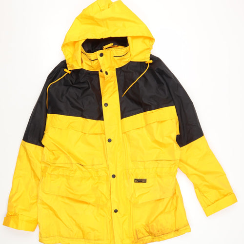Outdoor Wear Men's Yellow M Rain Jacket Hooded
