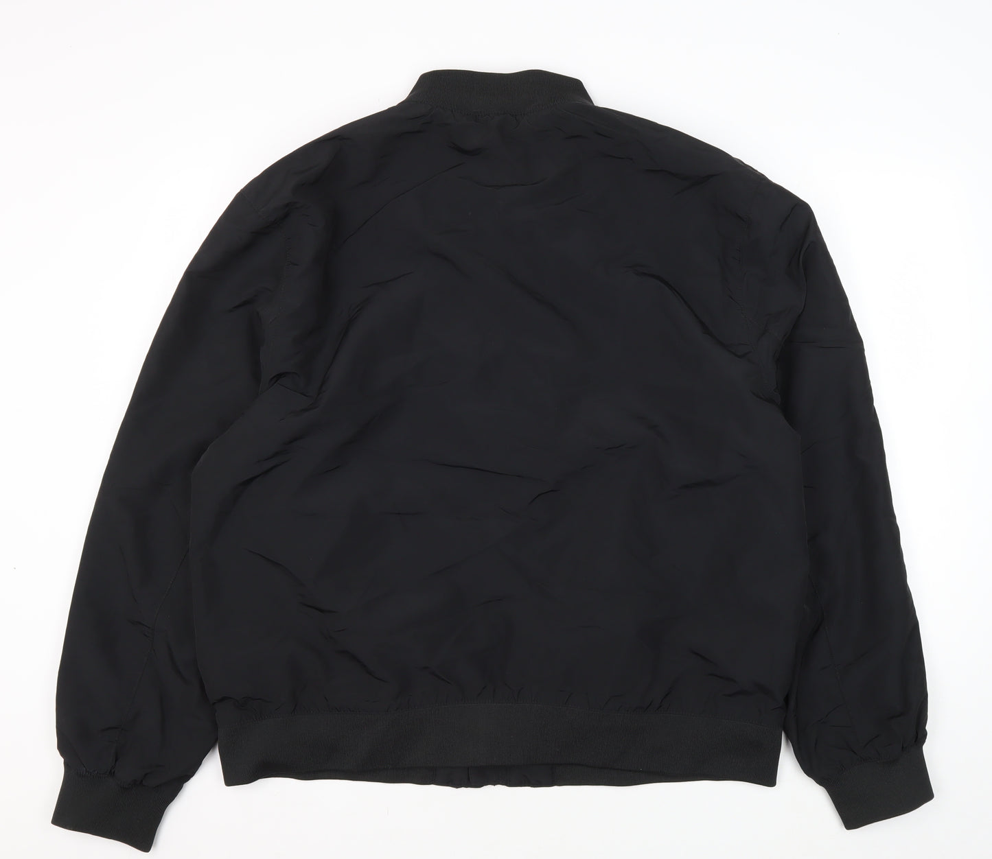 H&M Men's Black Bomber Jacket, XL, Casual Style