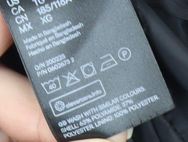 H&M Men's Black Bomber Jacket, XL, Casual Style