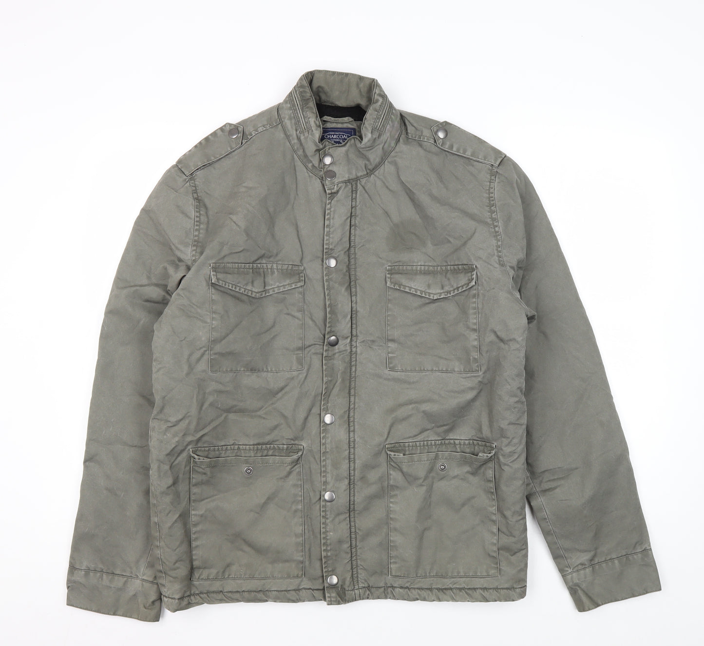 Charcoal Men's Green Military Jacket L Limited Edition