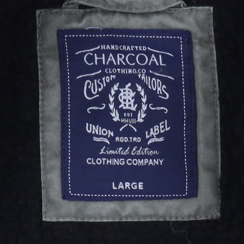 Charcoal Men's Green Military Jacket L Limited Edition