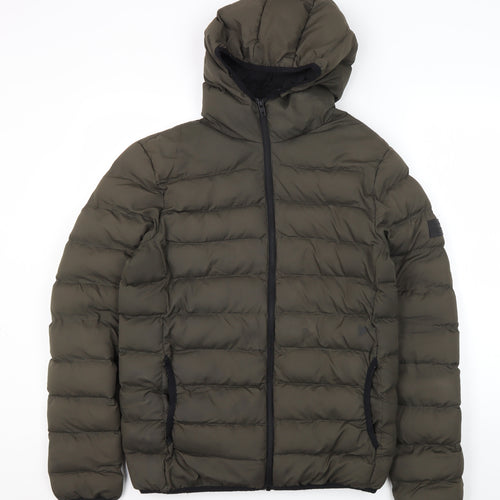 French Connection Men's Green Puffer Jacket S