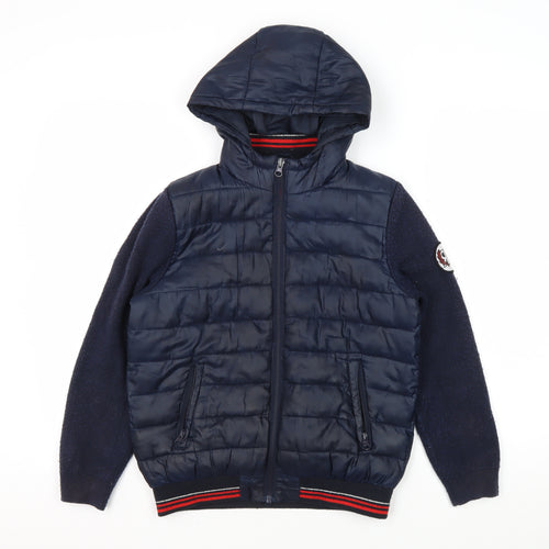 River Island Boys Blue Hooded Puffer Jacket 9-10 Years