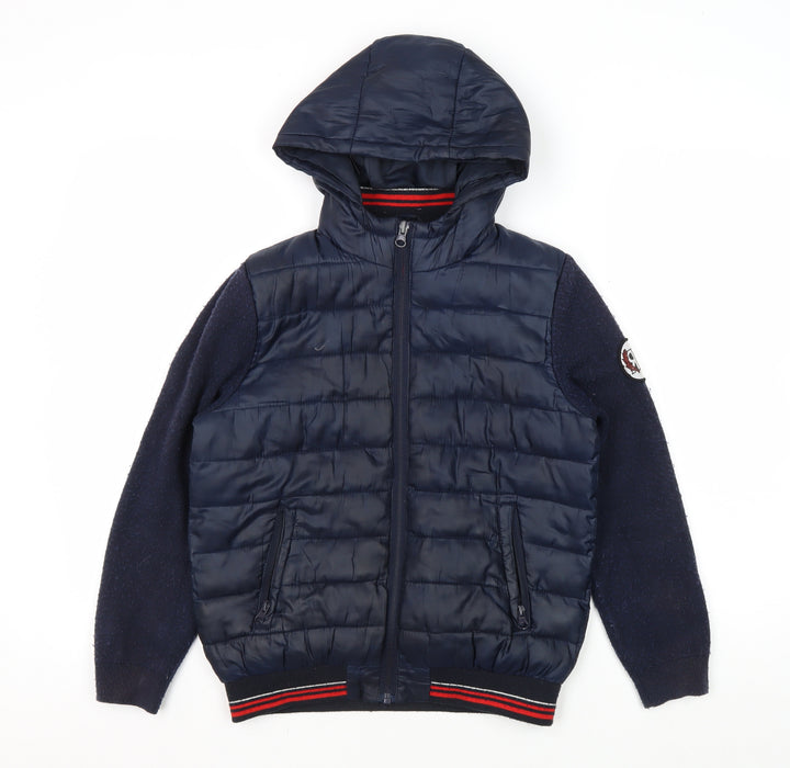 River Island Boys Blue Hooded Puffer Jacket 9-10 Years