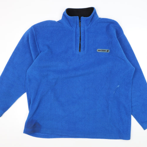 Ericsson Men's Blue Fleece 1/4 Zip Sweatshirt L