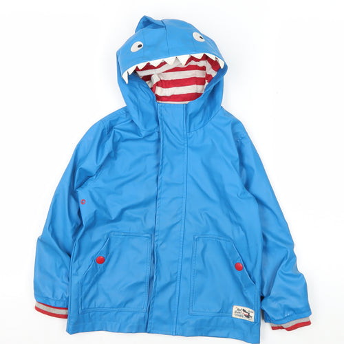 Next Boys Blue Rain Coat 4-5 Years Hooded Jacket