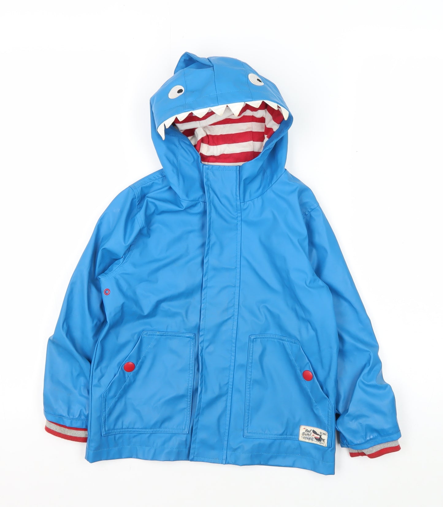 Next Boys Blue Rain Coat 4-5 Years Hooded Jacket