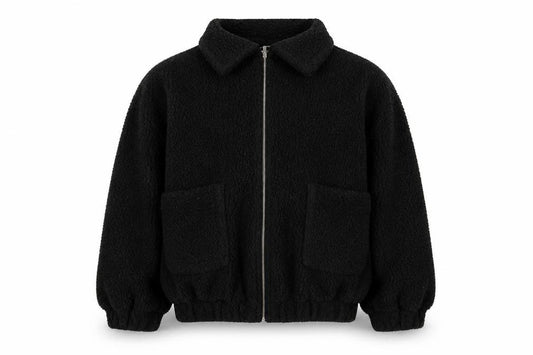 Front view of PRETTYLITTLETHING Women's Black Jacket, size 12