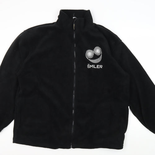 Result Men's Black Fleece Jacket L with Embroidery