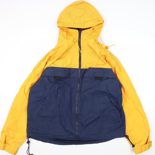 RIVERS EDGE Men's Yellow Blue Windbreaker Jacket L