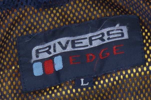 RIVERS EDGE Men's Yellow Blue Windbreaker Jacket L