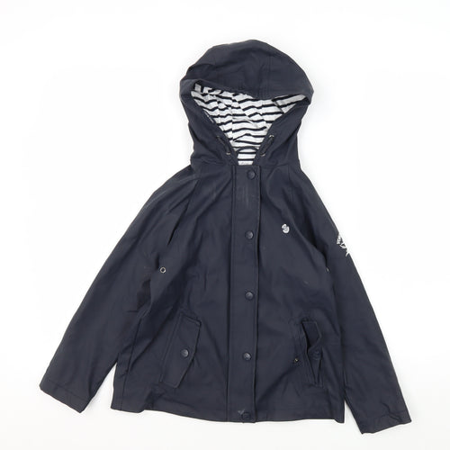 Voile Bleue Boys Blue Hooded Jacket, 8 Years