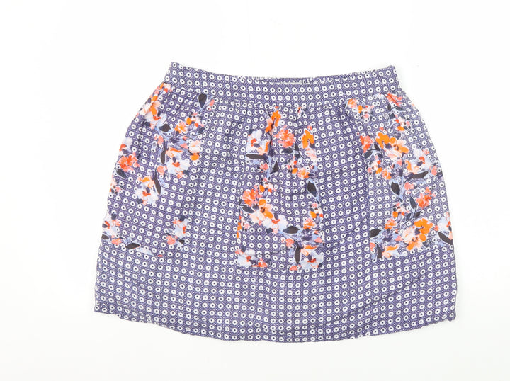 FatFace Women's Multicoloured Knee Length Pleated Skirt
