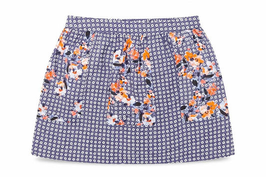 Front view of FatFace Women's Multicoloured Knee Length Pleated Skirt