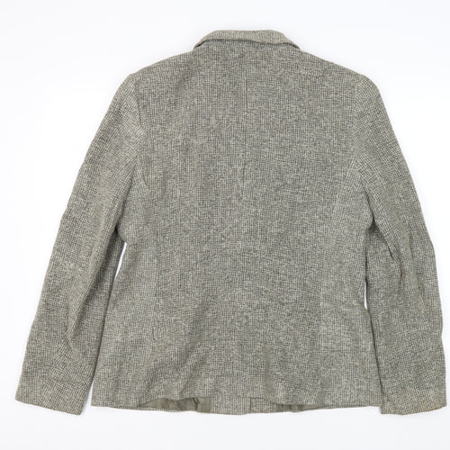 Jaeger Women's Grey Tweed Blazer - Size L