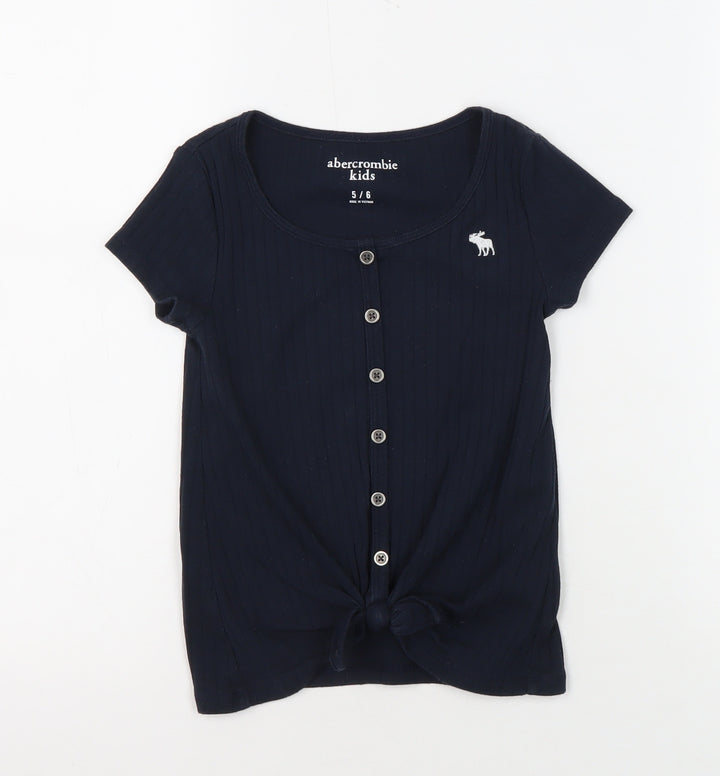 Abercrombie Kids Girls Black T-Shirt 5-6 Years
