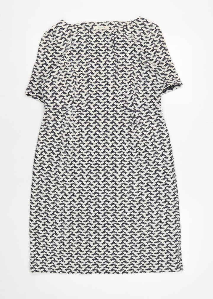 White Stuff Women's Multicoloured Shift Dress Size 10