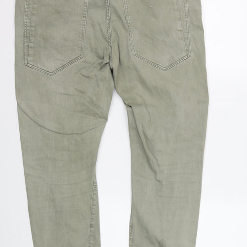 Jack & Jones Men's Green Straight Fit Jeans Size 32