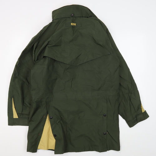 Puffa Men's Green Parka Jacket S Waterproof Hooded