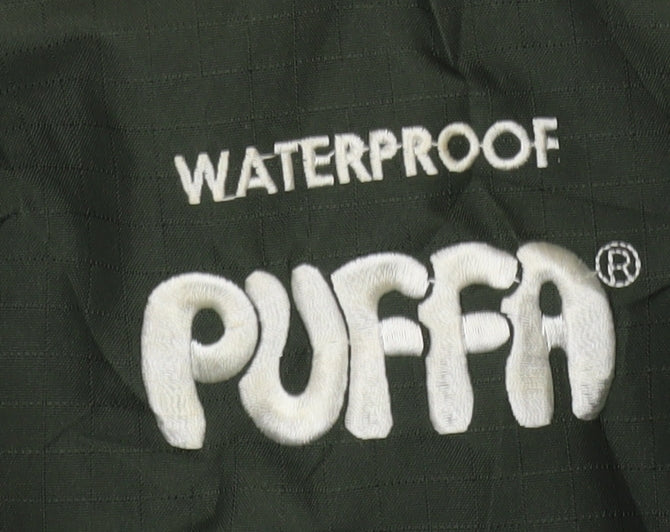 Puffa Men's Green Parka Jacket S Waterproof Hooded