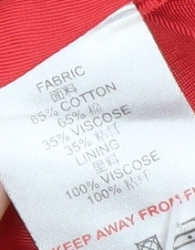 Reiss Women's Red Sheath Dress Size 12 Classic Zip Detail