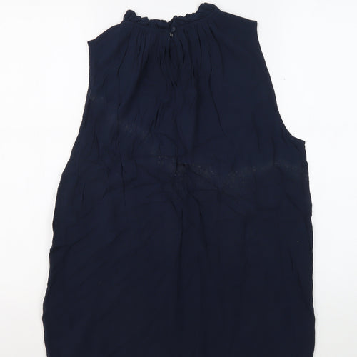 Jacqueline de Yong Women's Blue Sleeveless Blouse Size 10