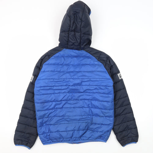 Jack Wolfskin Boys Blue Puffer Jacket, EU Size 152, Hooded