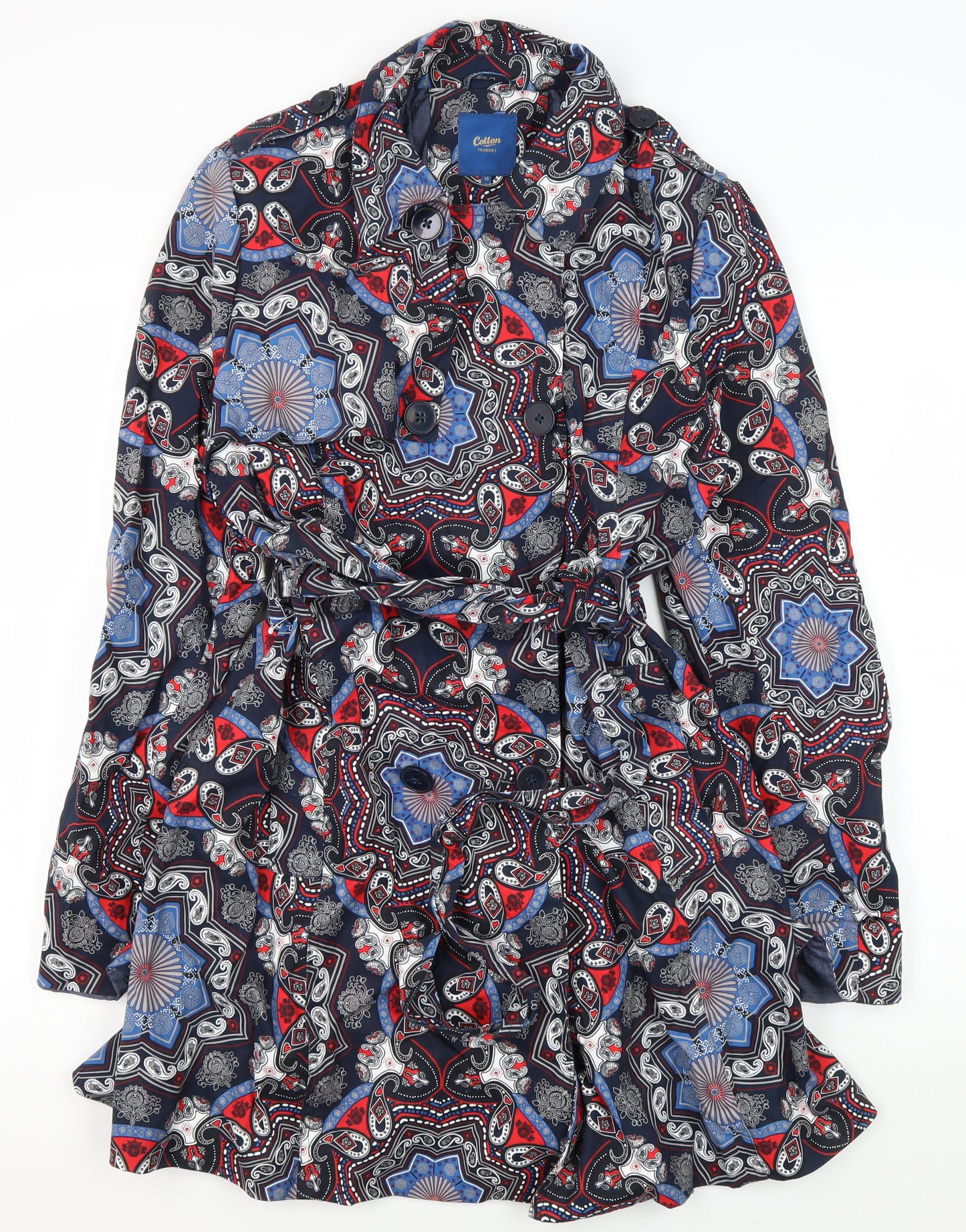 Cotton Traders Women's Multicoloured Paisley Coat Size 16