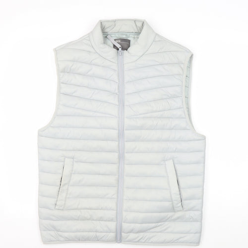 ASOS Unisex White Waistcoat M Polyamide Casual Spring