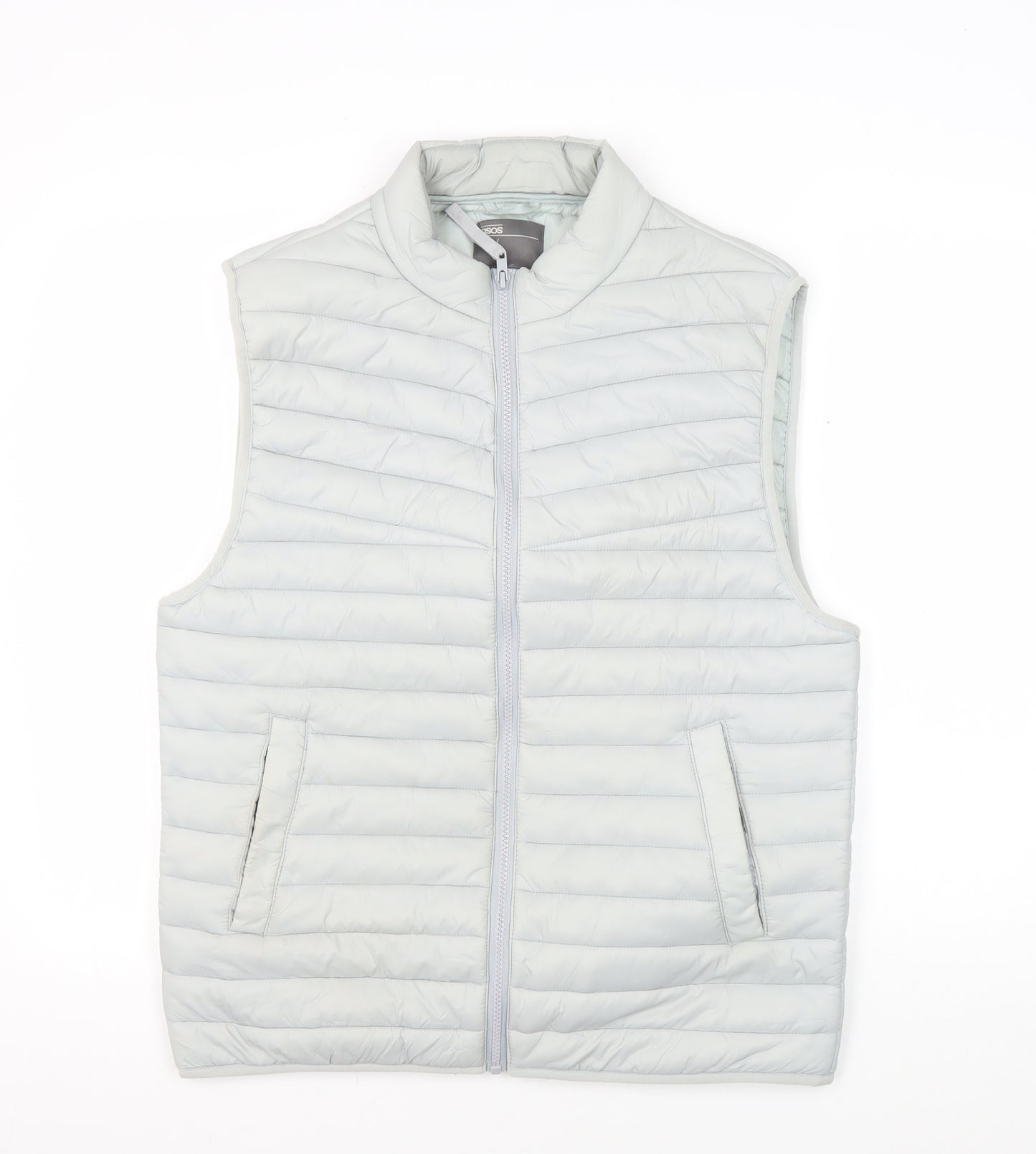 ASOS Unisex White Waistcoat M Polyamide Casual Spring